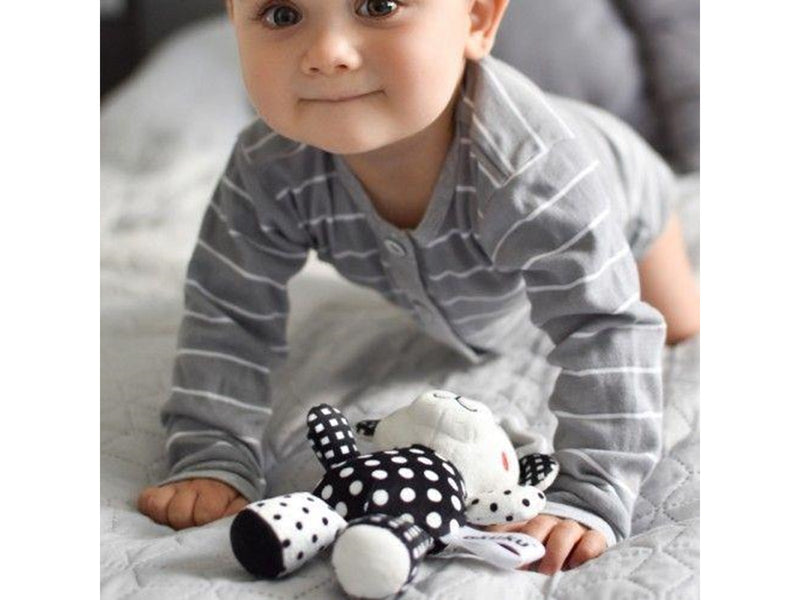 Akuku Plush hanging toy black/white BEAR