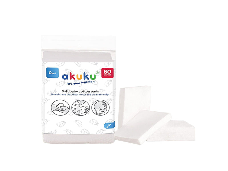 Akuku Soft baby cotton care pads (60 pcs)