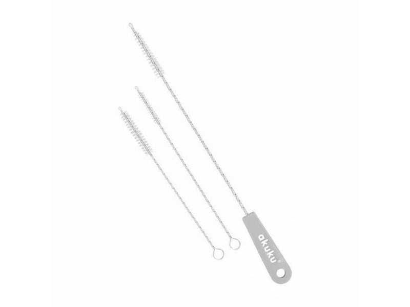 Akuku Straw and pipe brush set / GREY