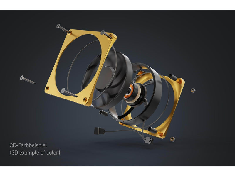 Alphacool Apex Stealth Metal - 2000 RPM - Black - Gehäuselüfter - 120mm - Silber - 40 dBA