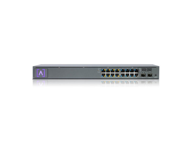Alta Labs S16-POE 18-Port Switch (8-Port 1G RJ45 / 8-Port 1G RJ45 Total PoE+ 120W / 2-Port SFP)