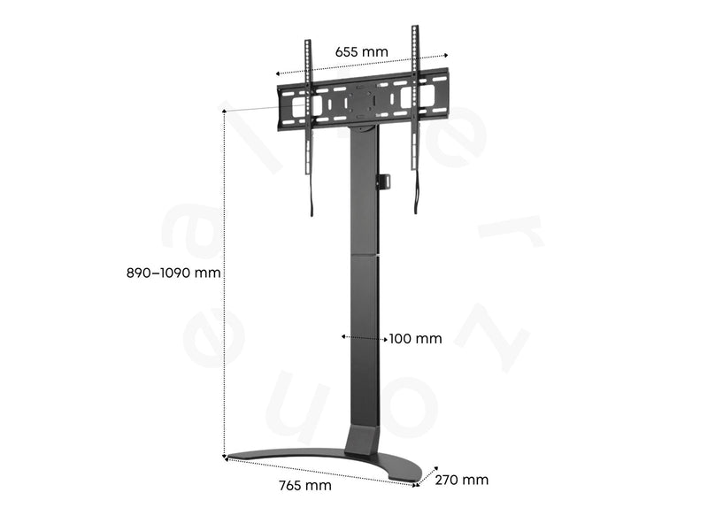 Alterzone Arc TV floor stand for 37"-70" TVs black - Max 30 kg - recommended for