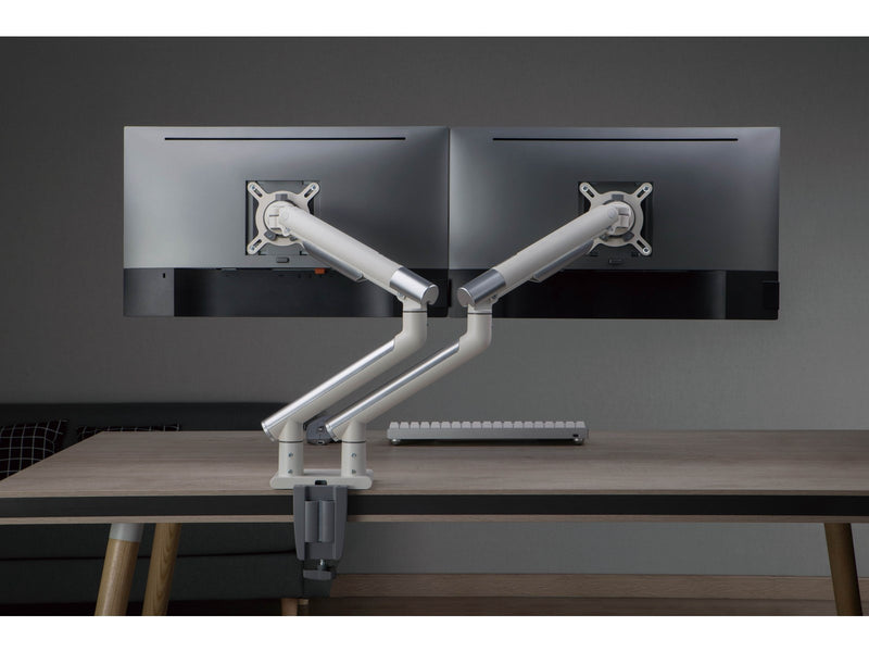 Alterzone Arm Duo USB dual aluminum monitor arm 2 x USB 3.0 ports White