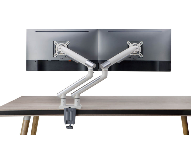 Alterzone Arm Duo dual aluminum monitor arm White