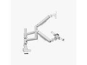 Alterzone  Arm Luxe Schwere Einzel-Monitorarm mit Laptop-Ablage, Weiß