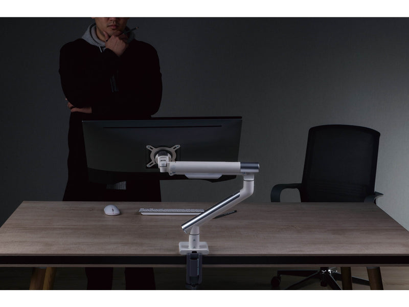 Alterzone Arm One single aluminum monitor arm White