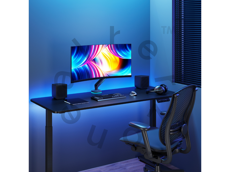 Alterzone Arm RGB Gaming-Monitorarm, Raum Grau
