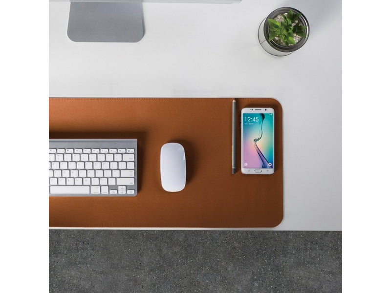 Alterzone PAD Desktop Nachhaltige vegane Lederoberfläche, Cognac Brown