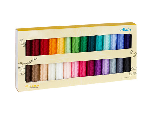 Amann/Mettler Embroidery thread set in basic colors of 28 rl. *DEMO*