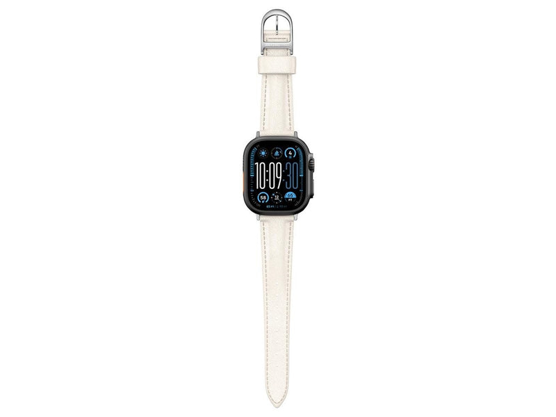 AmazingThing Class Band Leather Strap for Apple Watch 45 / 46 / 49 mm - Light Beige
