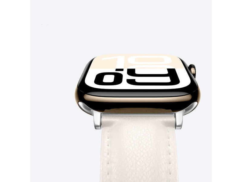 AmazingThing Class Band Leather Strap for Apple Watch 45 / 46 / 49 mm - Light Beige