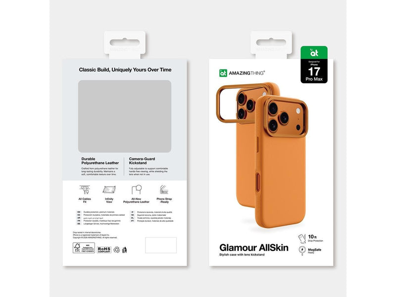 AmazingThing Glamor case for iPhone 17 Pro compatible with MagSafe - orange