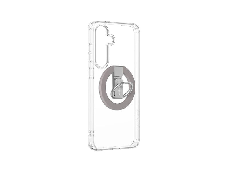 AmazingThing Minimal Mag Case with Magnetic Ring and Magnetic Ring for Samsung Galaxy S25+ - Transparent