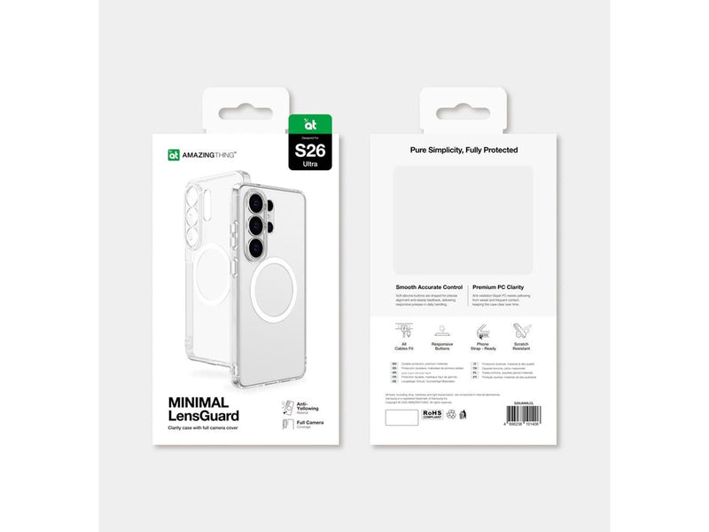 AmazingThing Minimal Mag Lens Case for Samsung Galaxy S26 Ultra - Clear