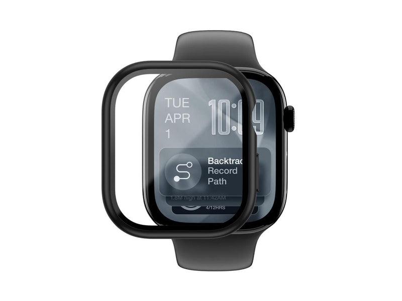 AmazingThing Radix Glass Screen Protector with Case for Apple Watch Series 11 46mm - Black
