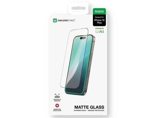 AmazingThing Radix Matte Glass tempered glass for iPhone 16 Plus