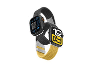 AmazingThing Set of 2  Blend Band for Apple Watch 45/46/49mm - Yellow-Black/Black