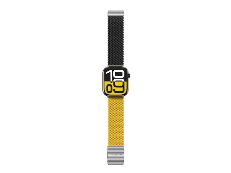 AmazingThing Set of 2  Blend Band for Apple Watch 45/46/49mm - Yellow-Black/Black