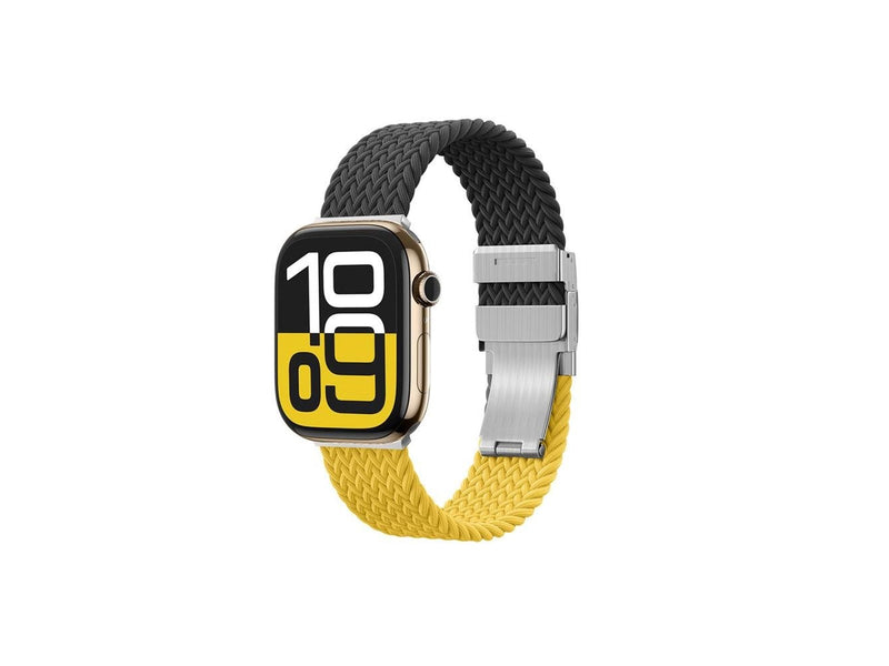 AmazingThing Set of 2  Blend Band for Apple Watch 45/46/49mm - Yellow-Black/Black