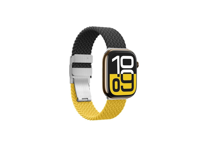 AmazingThing Set of 2  Blend Band for Apple Watch 45/46/49mm - Yellow-Black/Black