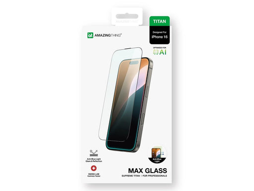 AmazingThing Titan Max Tempered Glass for iPhone 16