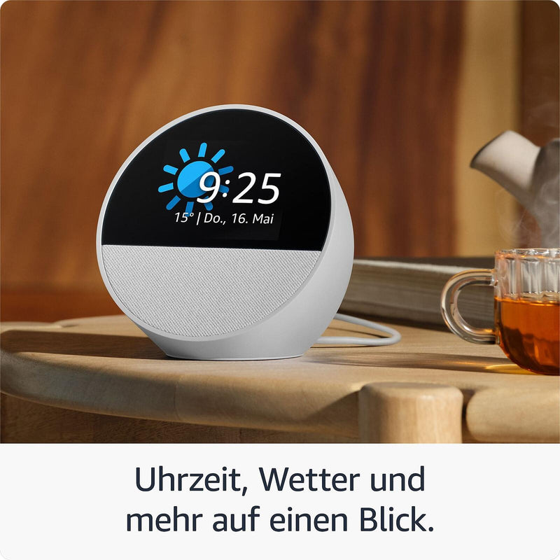 Amazon Echo Spot (2024) - Smart Speaker, weiß