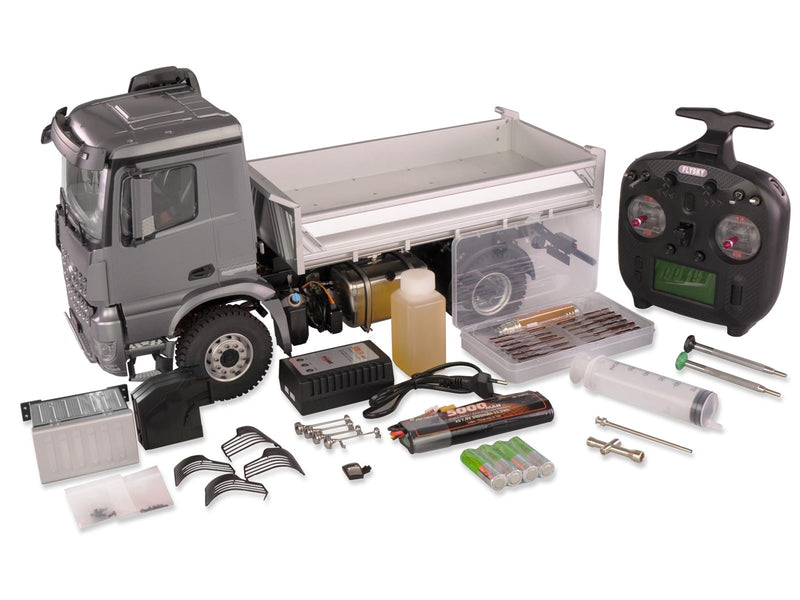 Amewi Mercedes-Benz Arocs Hydraulic Dumper Lorry Basic 4x2 1:14 RTR Grey