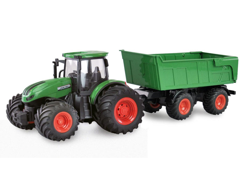 Amewi RC Tractor with Tipping Trailer 1:24 RTR Green