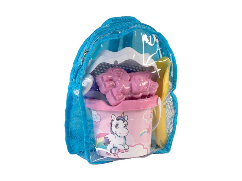 Androni Backpack with Beach Set Unicorn 6pcs.
