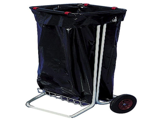 Antalis Rubbish bag holder silver 4 wheels without lid