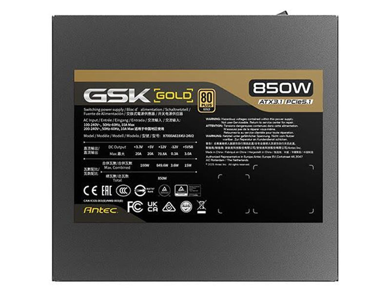 Antec 0-761345-20146-9 power supply unit Netzteile - 850 Watt - ATX - 80 Plus Gold zertifiziert