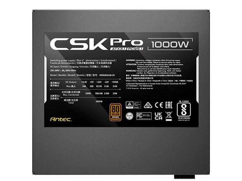 Antec SIGNATURE CSK1000 PRO ATX3.1 power supply unit Netzteile - 1000 Watt - ATX - 80 Plus Bronze zertifiziert