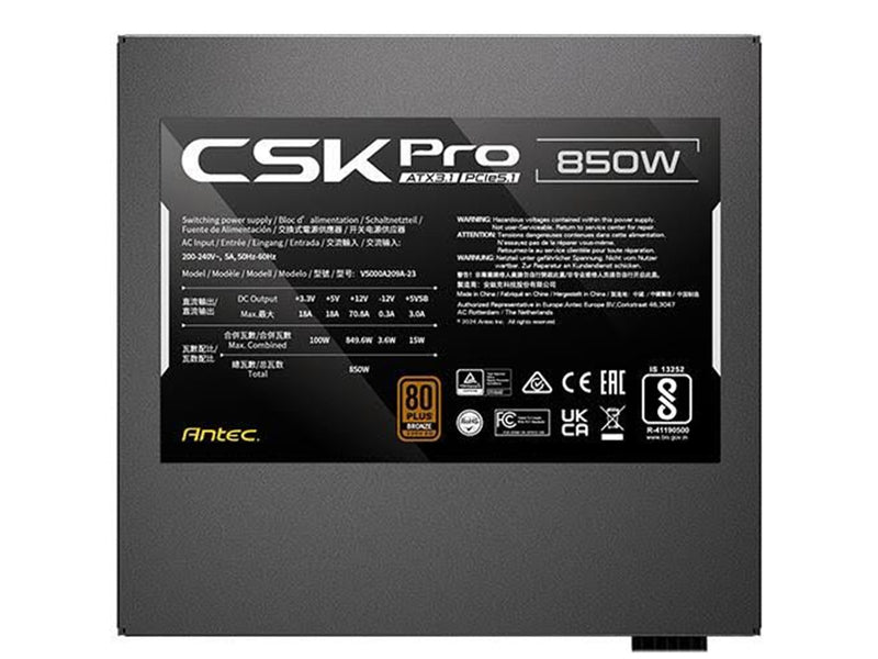 Antec SIGNATURE CSK850 PRO ATX3.1 power supply unit Netzteile - 850 Watt - ATX - 80 Plus Bronze zertifiziert