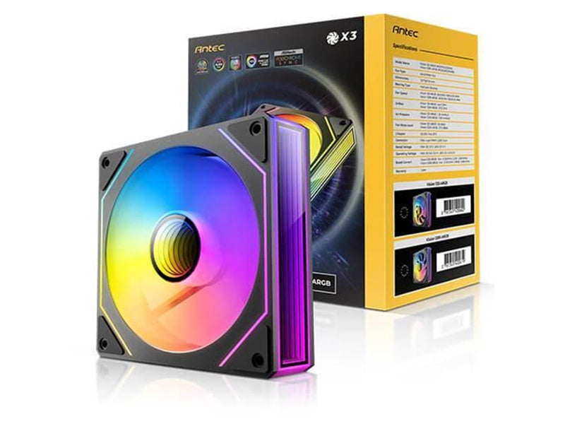 Antec Vision 120 - Gehäuselüfter - 120mm - Schwarz mit RGB LED - 28 dBA