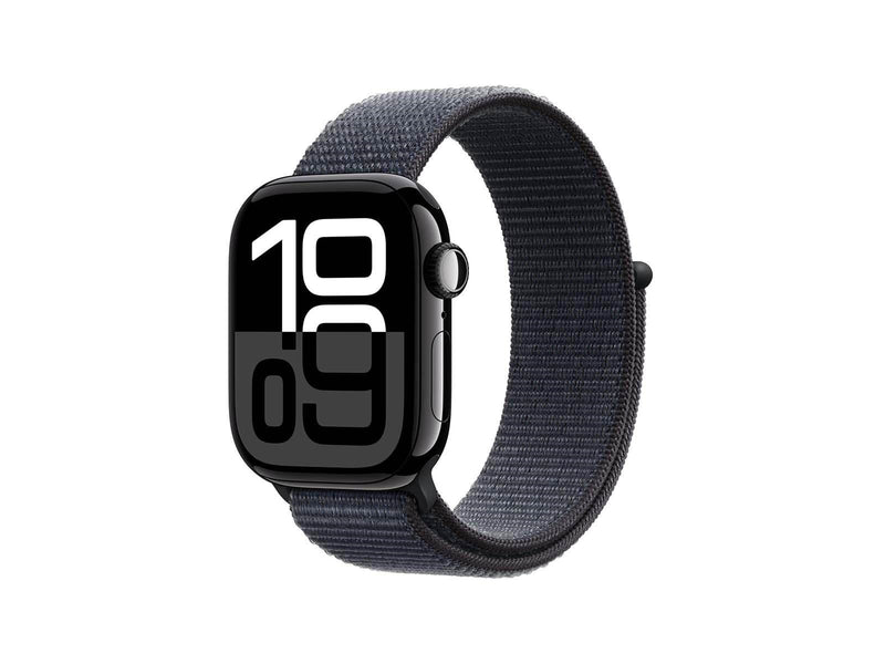 Apple Watch Series 10 GPS - 42mm - Aluminium Diamantschwarz - Sport Loop Tinte