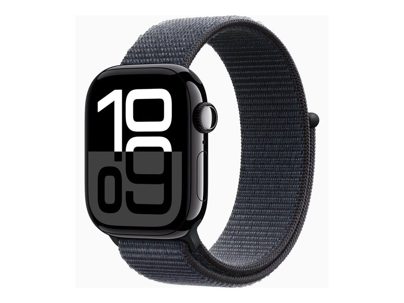 Apple Watch Series 10 GPS - 42mm - Aluminium Diamantschwarz - Sport Loop Tinte