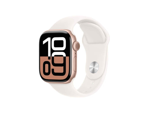 Apple Watch Series 10 GPS + Cellular 42mm - Rose Gold Aluminium Case with Light Blush Sport Band - S/M