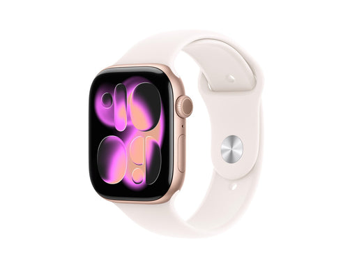 Apple Watch Series 11 GPS 46mm Rose Gold Aluminium Case with Light Blush Sport Band - S/M