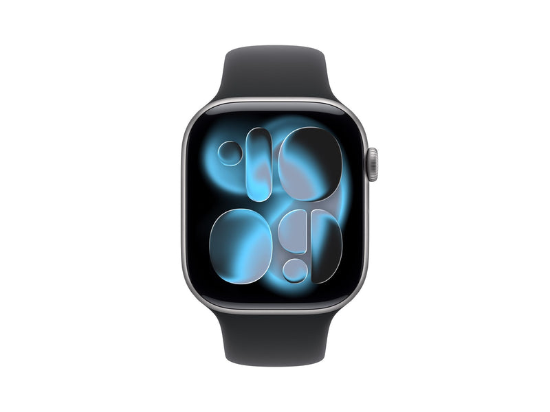 Apple Watch Series 11 GPS 46mm Space Grey Aluminium Case with Black Sport Band - S/M