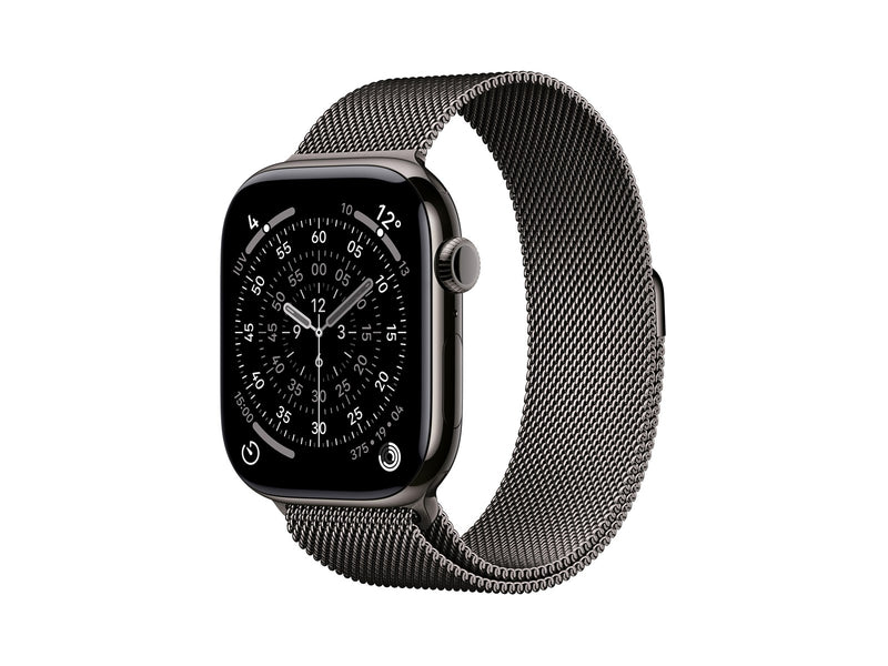 Apple Watch Series 11 GPS + Cellular 46mm Slate Titanium Case with Slate Milanese Loop - M/L