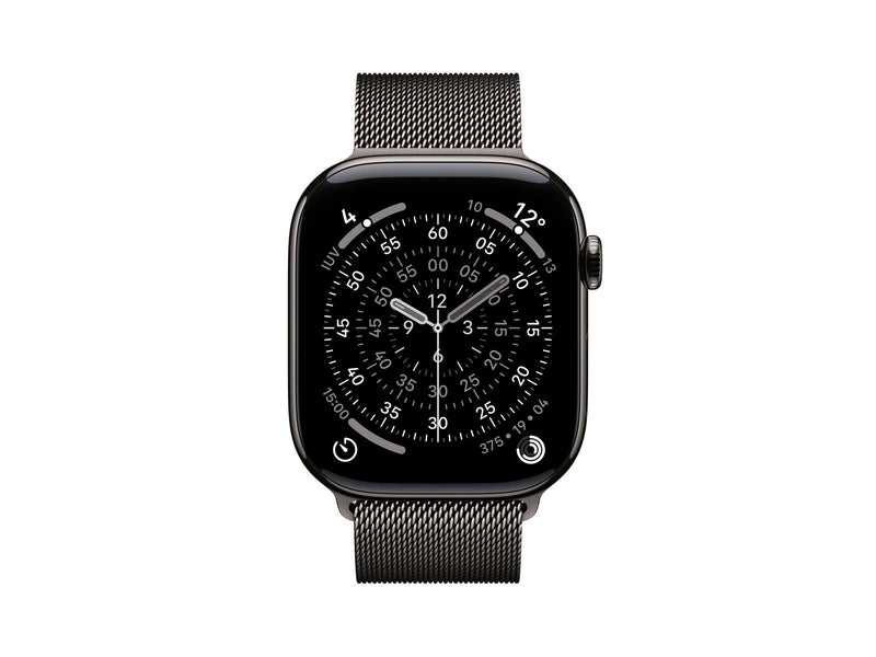 Apple Watch Series 11 GPS + Cellular 46mm Slate Titanium Case with Slate Milanese Loop - M/L