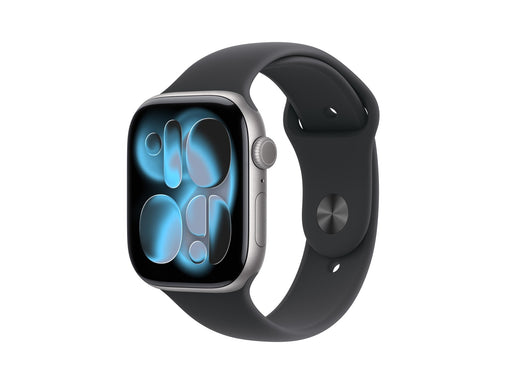 Apple Watch Series 11 GPS + Cellular 46mm Space Grey Aluminium Case with Black Sport Band - M/L