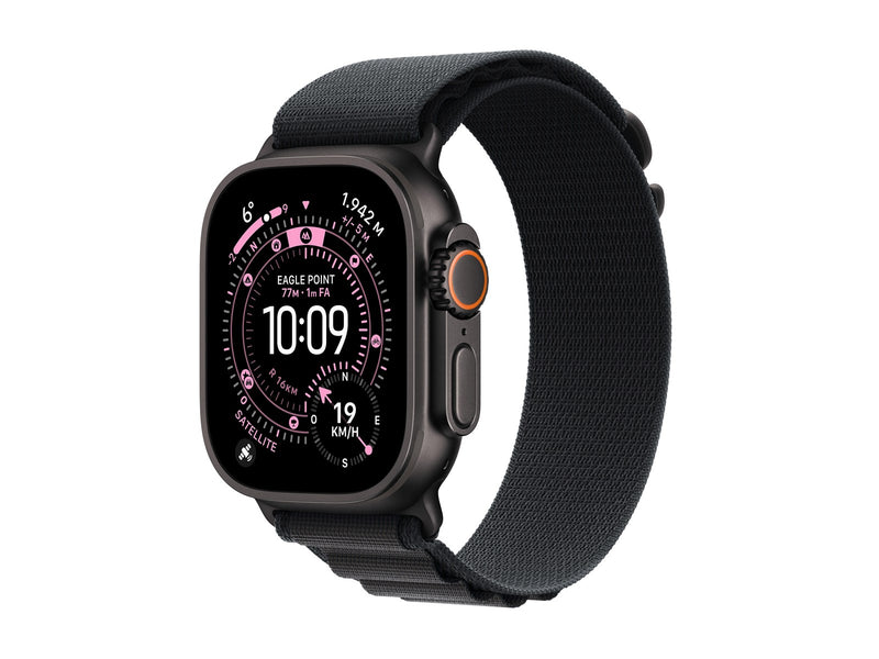 Apple Watch Ultra 3 GPS + Cellular 49mm Black Titanium Case with Black Alpine Loop - Medium