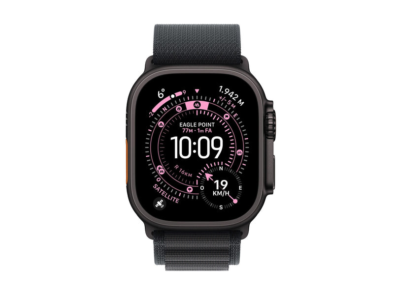 Apple Watch Ultra 3 GPS + Cellular 49mm Black Titanium Case with Black Alpine Loop - Medium