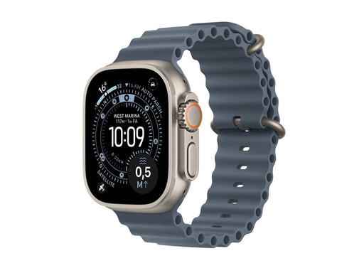Apple Watch Ultra 3 GPS + Cellular 49mm Natural Titanium Case with Anchor Blue Ocean Band