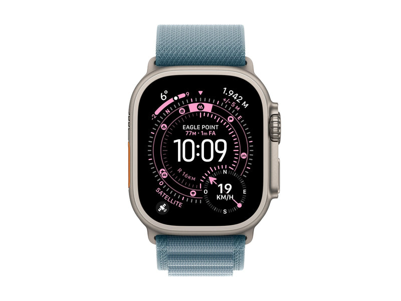 Apple Watch Ultra 3 GPS + Cellular 49mm Natural Titanium Case with Light Blue Alpine Loop - Medium