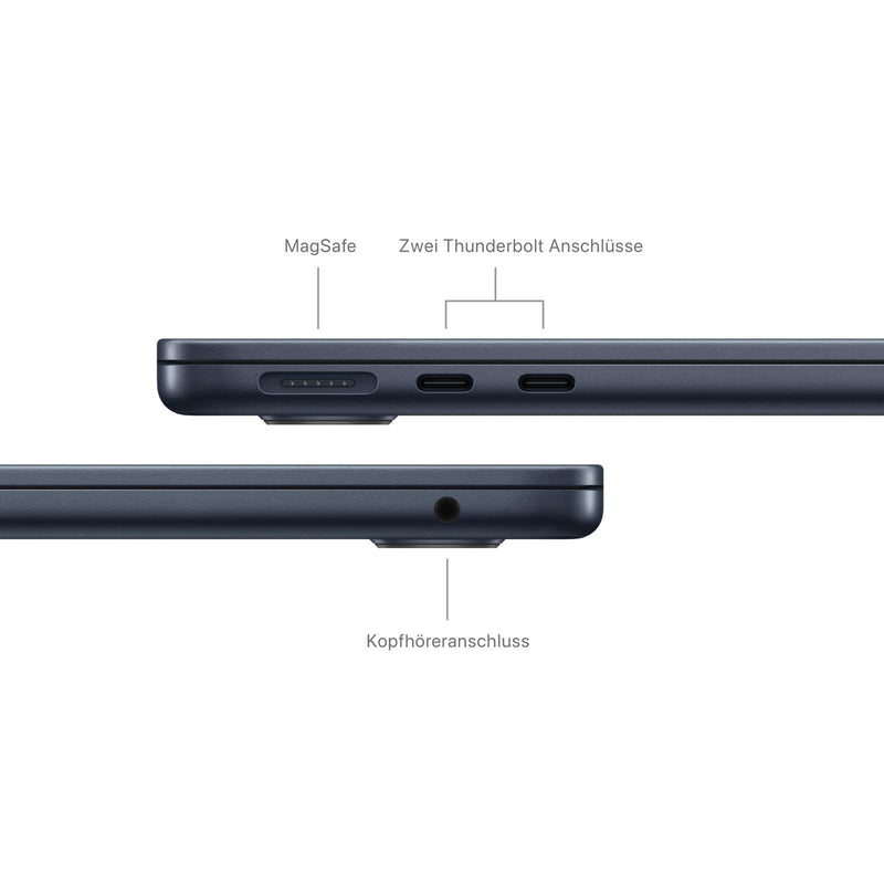 Apple Macbook Air 34,46cm (13,6') mitternacht + Apple AirPods Pro 2. Generation MagSafe Ladecase