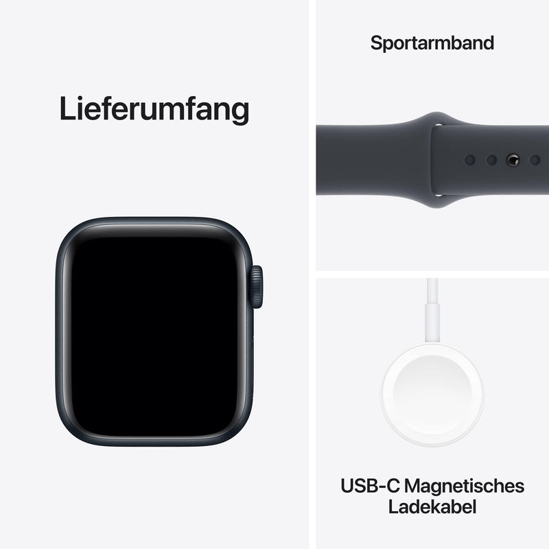Apple Watch SE (GPS) 40mm Aluminiumgehäuse mitternacht, Sportarmband mitternacht (S/M)