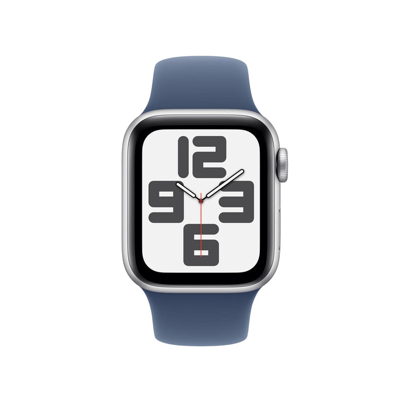 Apple Watch SE (GPS) 40mm Aluminiumgehäuse silber, Sportarmband denim (S/M)