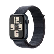 Apple Watch SE (GPS) 44mm Aluminiumgehäuse mitternacht, Sport Loop Armband tinte